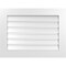 Ekena Millwork Vertical Surface Mount PVC Gable Vent: Functional, w/ 3-1/2"W x 1"P Standard Frame, 32"W x 24"H GVPVE32X2401SF - alternate 1